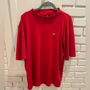 Vintage Nike Swoosh Dri Fit Athletic
Shirt Red Mens
